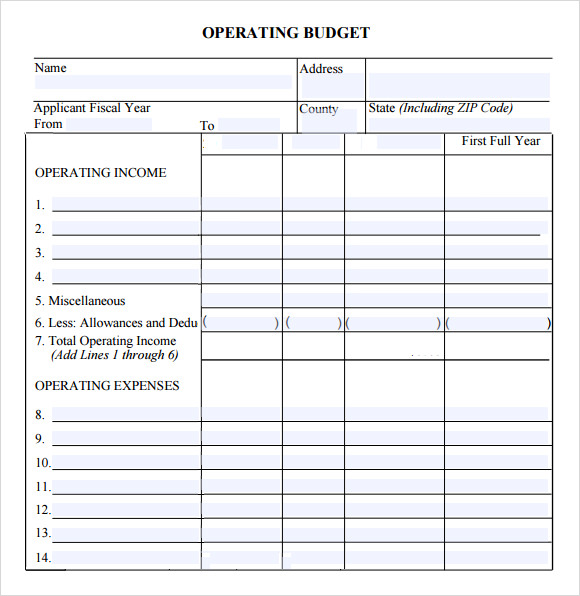 grant application for operational costs