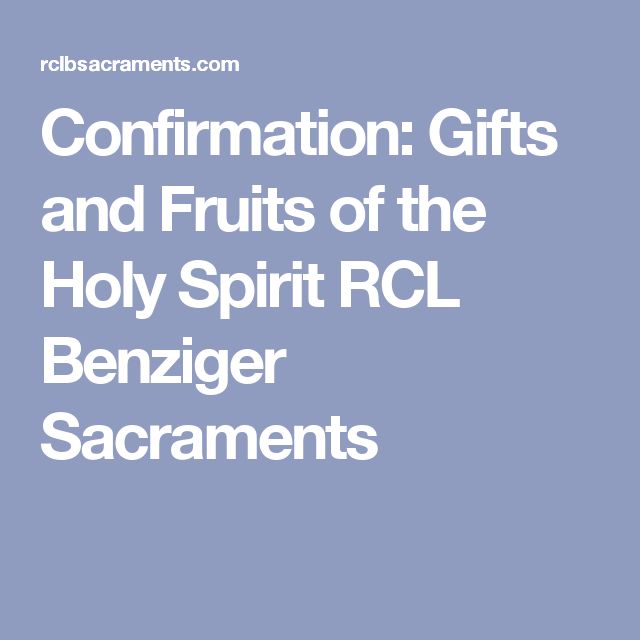 gifts and fruits of the holy spirit pdf