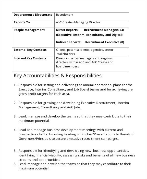 it recruiter job description pdf