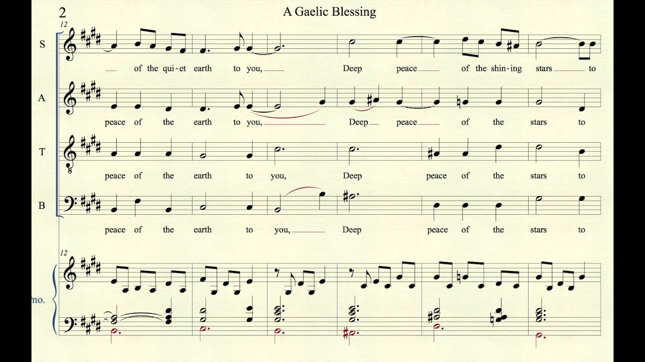 gaelic blessing rutter pdf